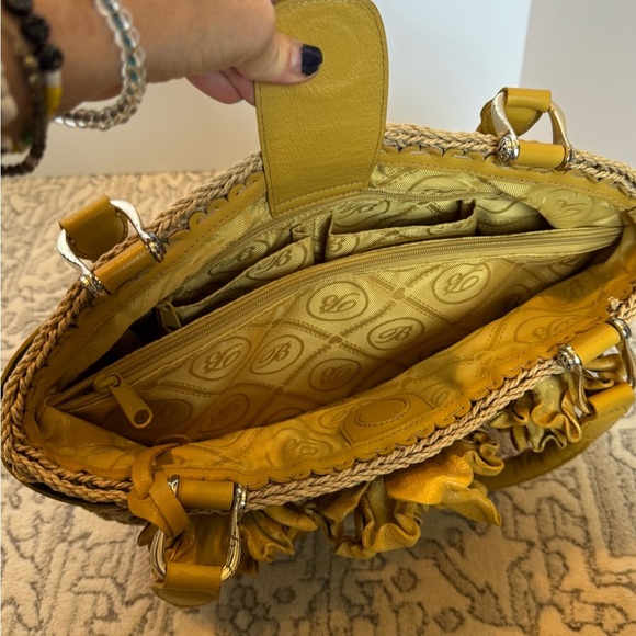 Brighton Tan Shoulder Bag with Yellow Floral Details - Picture 10 of 13